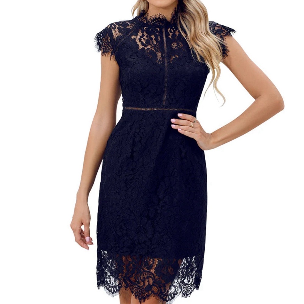 ALLOVIN Elegant Lace Dress